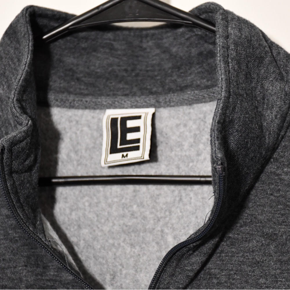Men's Dark Gray Quarter-Zip Sweater - Picture 3 of 4